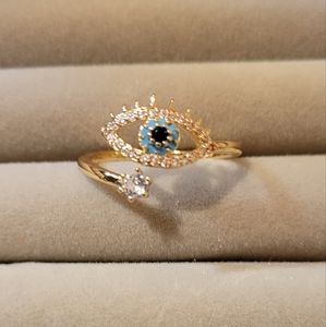 Evil eye zircon ring